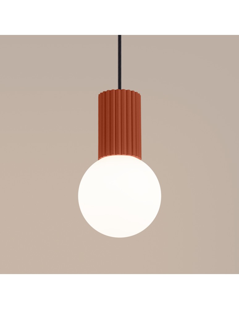 Sollux Lampa wisząca HALO 1 ochra czerwona SL.1729 Sollux Lampa wisząca HALO 1 ochra czerwona SL.1729