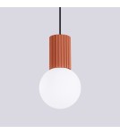 Sollux Lampa wisząca HALO 1 ochra czerwona SL.1729 Sollux Lampa wisząca HALO 1 ochra czerwona SL.1729