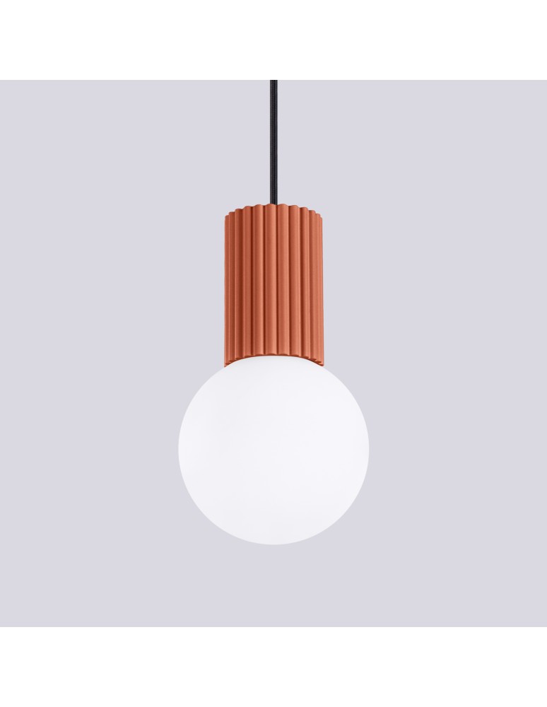 Sollux Lampa wisząca HALO 1 ochra czerwona SL.1729 Sollux Lampa wisząca HALO 1 ochra czerwona SL.1729