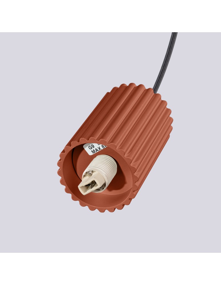 Sollux Lampa wisząca HALO 1 ochra czerwona SL.1729 Sollux Lampa wisząca HALO 1 ochra czerwona SL.1729
