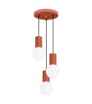 Sollux Lampa wisząca HALO 3P ochra czerwona SL.1730 Sollux Lampa wisząca HALO 3P ochra czerwona SL.1730