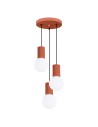 Sollux Lampa wisząca HALO 3P ochra czerwona SL.1730