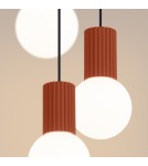 Sollux Lampa wisząca HALO 3P ochra czerwona SL.1730 Sollux Lampa wisząca HALO 3P ochra czerwona SL.1730