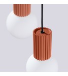 Sollux Lampa wisząca HALO 3P ochra czerwona SL.1730 Sollux Lampa wisząca HALO 3P ochra czerwona SL.1730