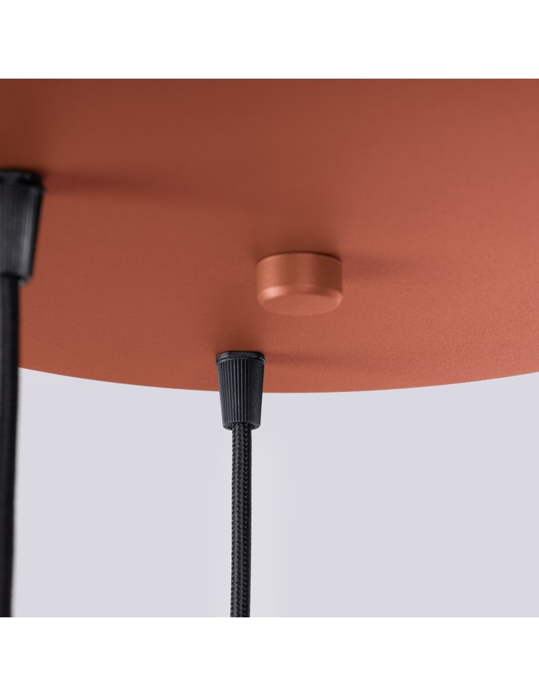 Sollux Lampa wisząca HALO 3P ochra czerwona SL.1730 Sollux Lampa wisząca HALO 3P ochra czerwona SL.1730
