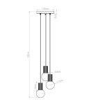 Sollux Lampa wisząca HALO 3P ochra czerwona SL.1730 Sollux Lampa wisząca HALO 3P ochra czerwona SL.1730