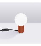 Lampy stołowe dekoracyjne - Sollux Lampa biurkowa HALO ochra czerwona SL.1731 - product 2