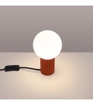 Lampy stołowe dekoracyjne - Sollux Lampa biurkowa HALO ochra czerwona SL.1731 - product 3