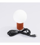Lampy stołowe dekoracyjne - Sollux Lampa biurkowa HALO ochra czerwona SL.1731 - product 5