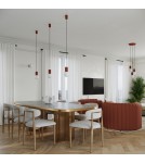 Lampy stołowe dekoracyjne - Sollux Lampa biurkowa HALO ochra czerwona SL.1731 - product 11
