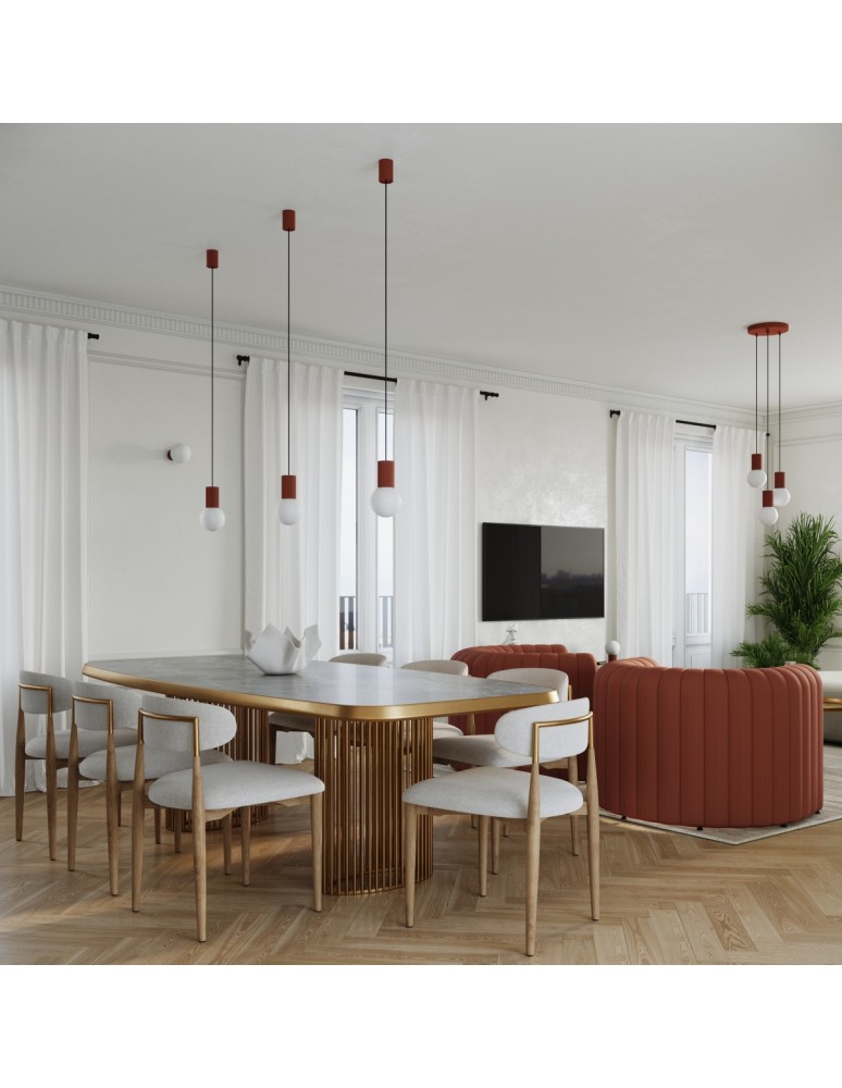 Sollux Lampa biurkowa HALO ochra czerwona SL.1731