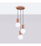 Sollux Lampa wisząca HALO 3P mocca SL.1735 Sollux Lampa wisząca HALO 3P mocca SL.1735