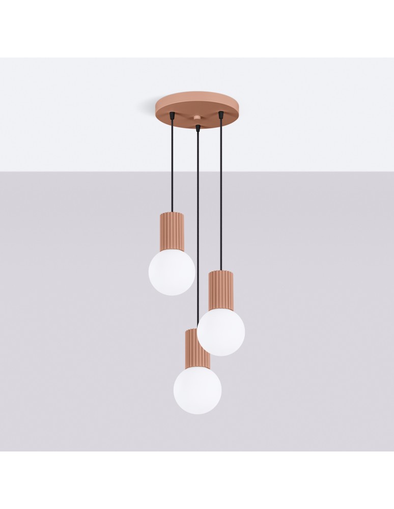 Sollux Lampa wisząca HALO 3P mocca SL.1735 Sollux Lampa wisząca HALO 3P mocca SL.1735