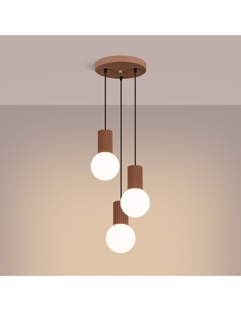 Sollux Lampa wisząca HALO 3P mocca SL.1735 Sollux Lampa wisząca HALO 3P mocca SL.1735
