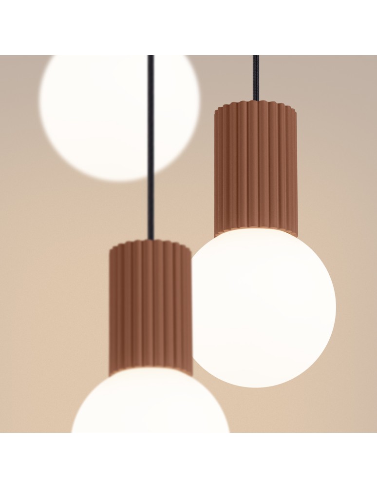 Sollux Lampa wisząca HALO 3P mocca SL.1735 Sollux Lampa wisząca HALO 3P mocca SL.1735