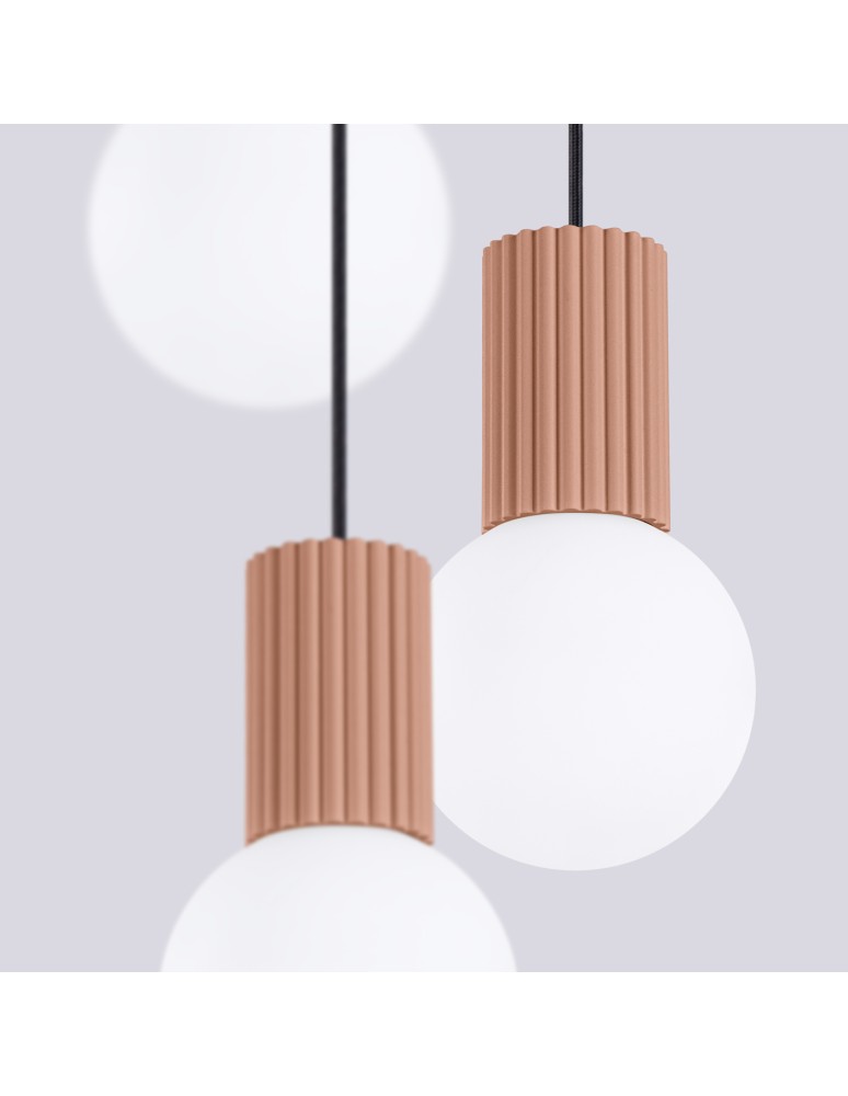 Sollux Lampa wisząca HALO 3P mocca SL.1735 Sollux Lampa wisząca HALO 3P mocca SL.1735