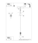Sollux Lampa wisząca HALO 1 ultramaryna SL.1739 Sollux Lampa wisząca HALO 1 ultramaryna SL.1739