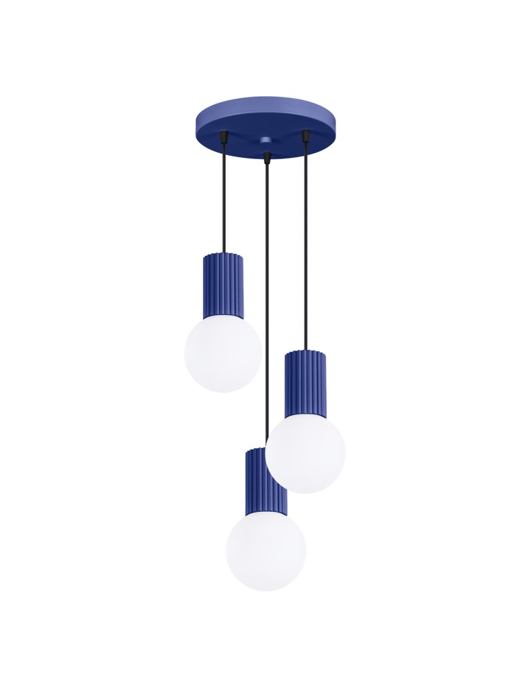 Sollux Lampa wisząca HALO 3P ultramaryna SL.1740 Sollux Lampa wisząca HALO 3P ultramaryna SL.1740
