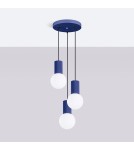 Sollux Lampa wisząca HALO 3P ultramaryna SL.1740 Sollux Lampa wisząca HALO 3P ultramaryna SL.1740