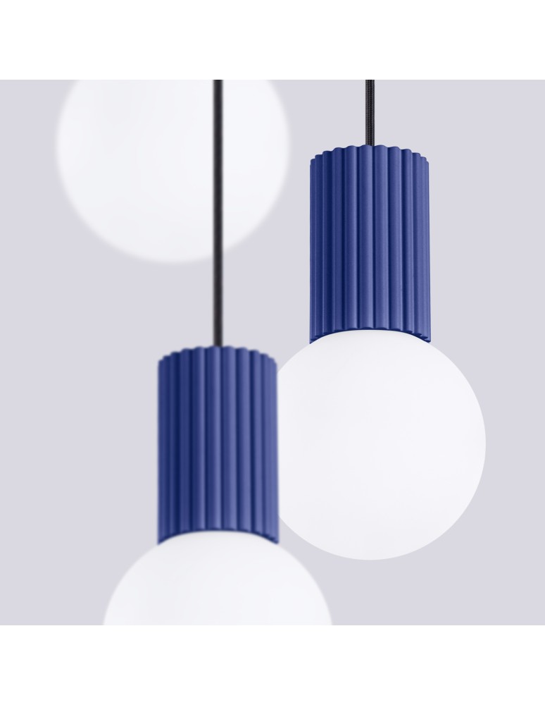 Sollux Lampa wisząca HALO 3P ultramaryna SL.1740 Sollux Lampa wisząca HALO 3P ultramaryna SL.1740