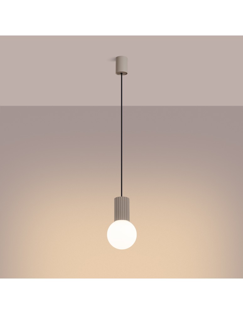 Sollux Lampa wisząca HALO 1 taupe SL.1744 Sollux Lampa wisząca HALO 1 taupe SL.1744