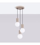 Sollux Lampa wisząca HALO 3P taupe SL.1745 Sollux Lampa wisząca HALO 3P taupe SL.1745