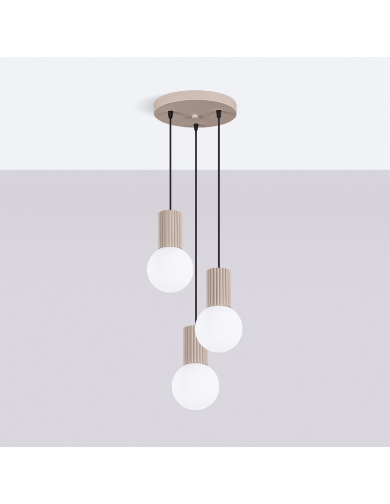 Sollux Lampa wisząca HALO 3P taupe SL.1745 Sollux Lampa wisząca HALO 3P taupe SL.1745