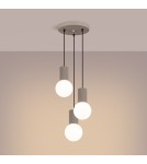 Sollux Lampa wisząca HALO 3P taupe SL.1745 Sollux Lampa wisząca HALO 3P taupe SL.1745