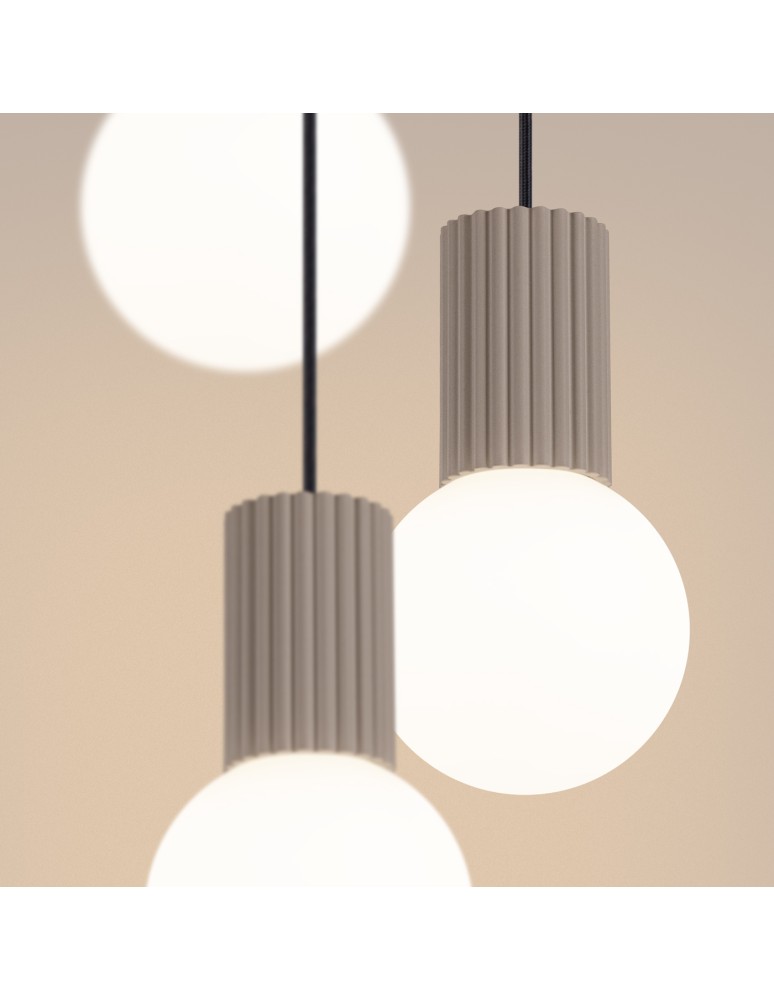 Sollux Lampa wisząca HALO 3P taupe SL.1745 Sollux Lampa wisząca HALO 3P taupe SL.1745