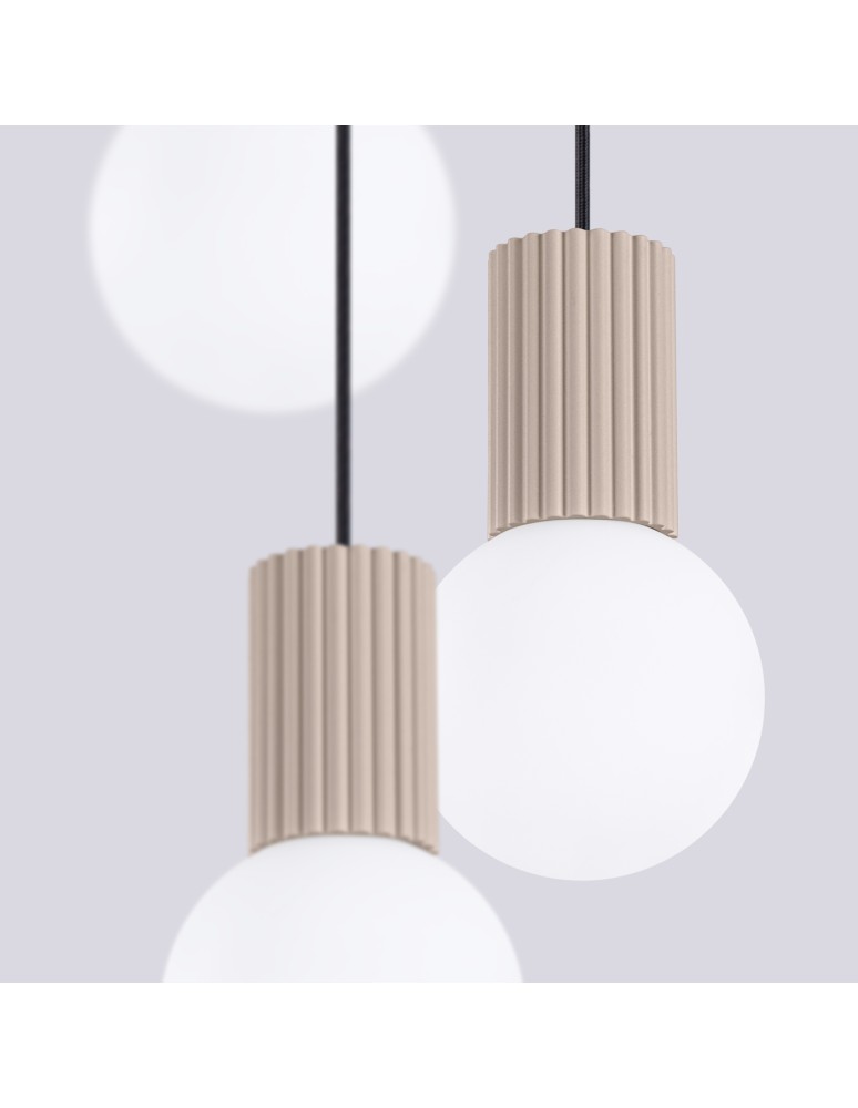 Sollux Lampa wisząca HALO 3P taupe SL.1745 Sollux Lampa wisząca HALO 3P taupe SL.1745