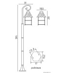 Lampy ogrodowe stojące - SU-MA CADIZ K 5002/1/Z Stojąca - product 5
