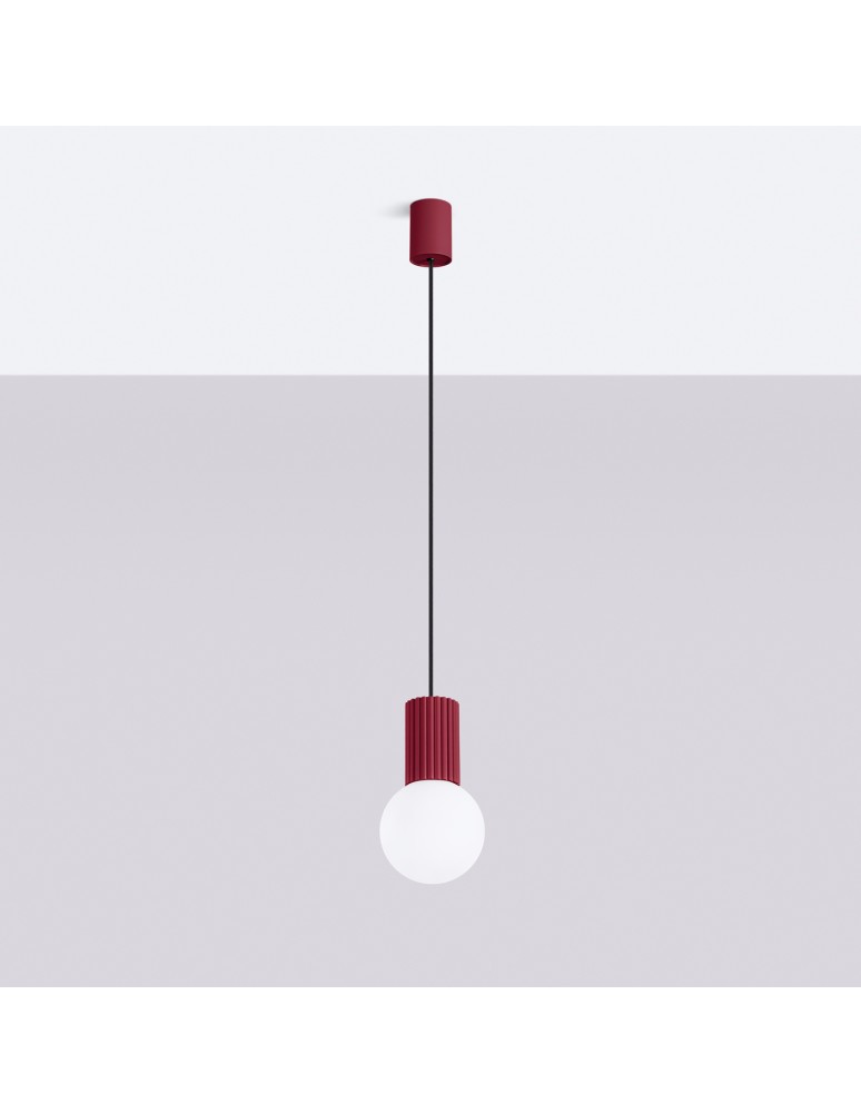 Sollux Lampa wisząca HALO 1 burgund SL.1749 Sollux Lampa wisząca HALO 1 burgund SL.1749