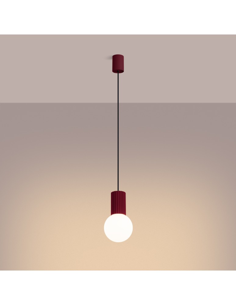 Sollux Lampa wisząca HALO 1 burgund SL.1749 Sollux Lampa wisząca HALO 1 burgund SL.1749
