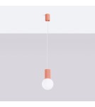 Sollux Lampa wisząca HALO 1 brzoskwiniowa SL.1754 Sollux Lampa wisząca HALO 1 brzoskwiniowa SL.1754