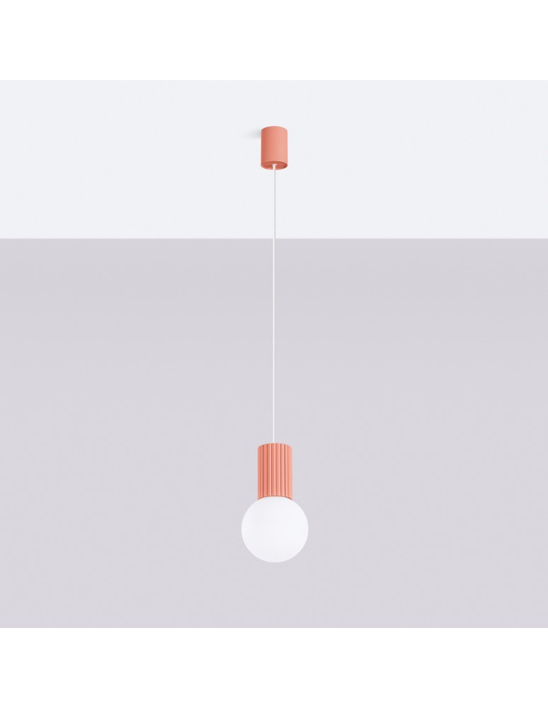 Sollux Lampa wisząca HALO 1 brzoskwiniowa SL.1754 Sollux Lampa wisząca HALO 1 brzoskwiniowa SL.1754