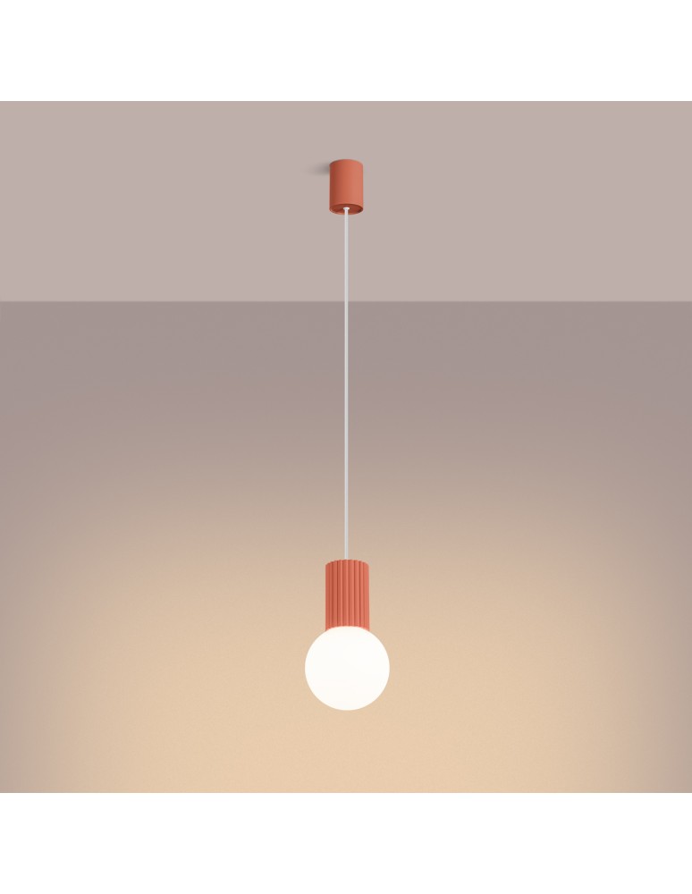 Sollux Lampa wisząca HALO 1 brzoskwiniowa SL.1754 Sollux Lampa wisząca HALO 1 brzoskwiniowa SL.1754