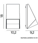 Kinkiety zewnętrzne - SU-MA OLI kinkiet M1503 - product 2