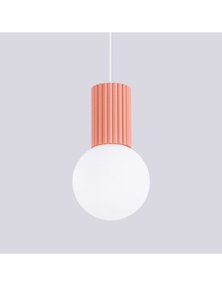 Sollux Lampa wisząca HALO 1 brzoskwiniowa SL.1754 Sollux Lampa wisząca HALO 1 brzoskwiniowa SL.1754
