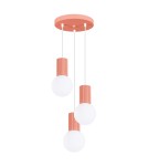 Sollux Lampa wisząca HALO 3P brzoskwiniowa SL.1755 Sollux Lampa wisząca HALO 3P brzoskwiniowa SL.1755