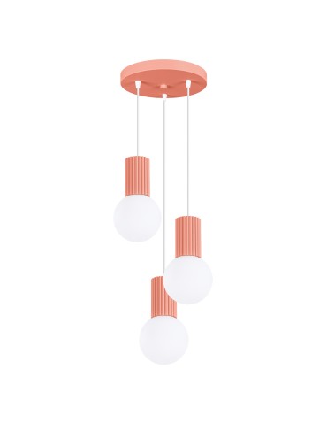 Sollux Lampa wisząca HALO 3P brzoskwiniowa SL.1755
