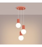 Sollux Lampa wisząca HALO 3P brzoskwiniowa SL.1755 Sollux Lampa wisząca HALO 3P brzoskwiniowa SL.1755