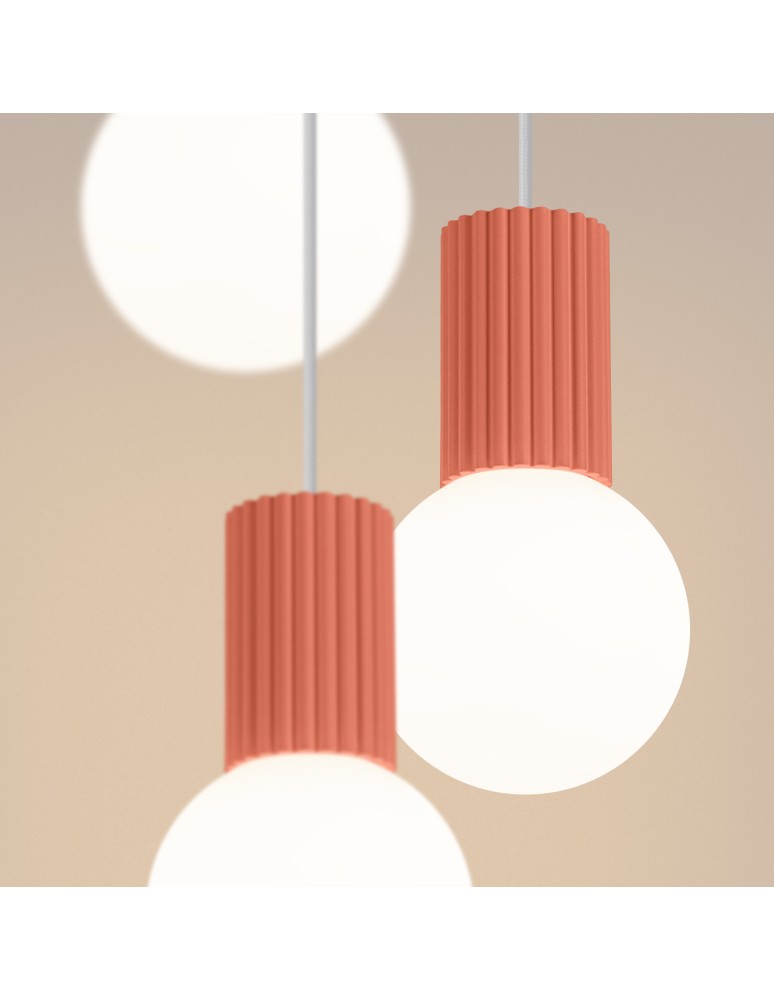 Sollux Lampa wisząca HALO 3P brzoskwiniowa SL.1755 Sollux Lampa wisząca HALO 3P brzoskwiniowa SL.1755