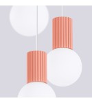Sollux Lampa wisząca HALO 3P brzoskwiniowa SL.1755 Sollux Lampa wisząca HALO 3P brzoskwiniowa SL.1755