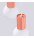 Sollux Lampa wisząca HALO 3P brzoskwiniowa SL.1755 Sollux Lampa wisząca HALO 3P brzoskwiniowa SL.1755