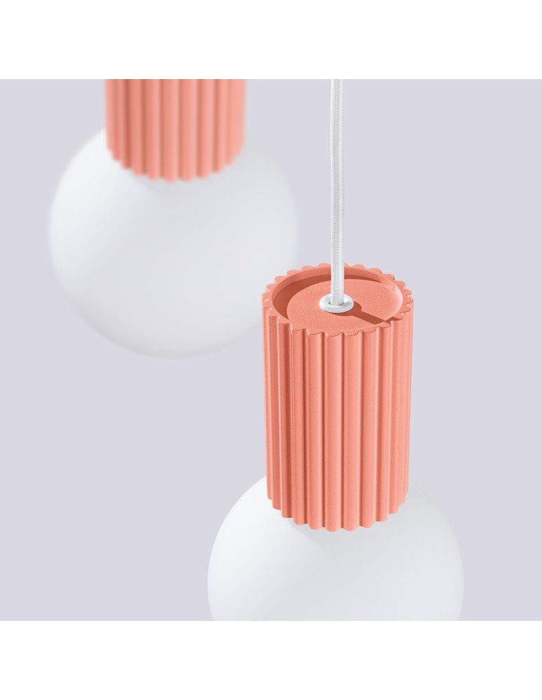 Sollux Lampa wisząca HALO 3P brzoskwiniowa SL.1755 Sollux Lampa wisząca HALO 3P brzoskwiniowa SL.1755