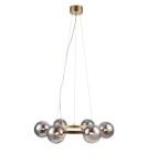 Lampy wiszące kule - Markslojd CIRCLE Wisząca 6L Złoty/Dymiony 108050 - produkt 4