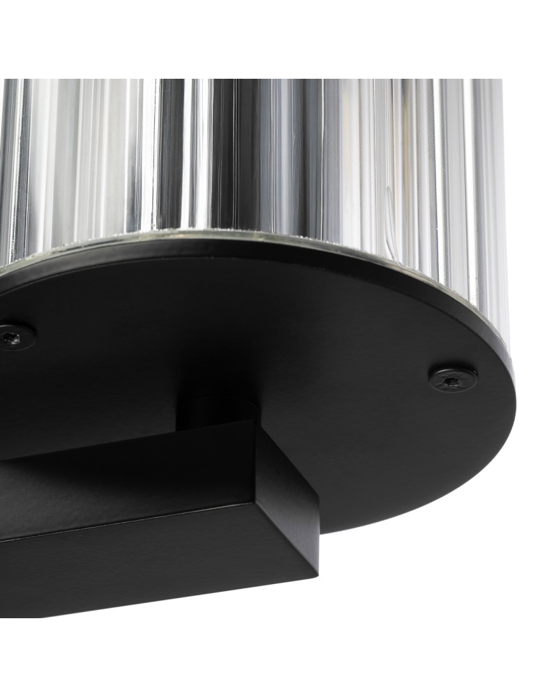 Argon NORFOLK 8748 kinkiet ogrodowy 1 pł. czarny + transparentny E27 (nie zawiera źródła światła) / 230V aluminium lakiero