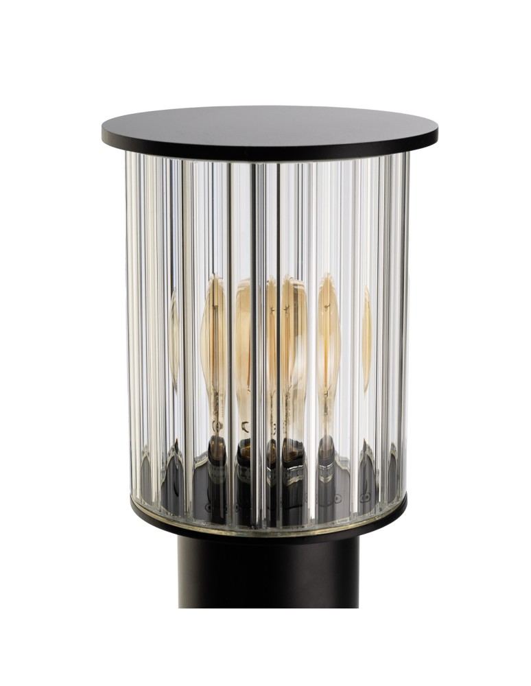 Lampy ogrodowe stojące - Argon NORFOLK 8749 lampa ogrodowa stojąca 1 pł., mała, czarny + transparentny E27 (nie zawiera źródła światła) / 230V al - product kolory-swiatla.pl 4