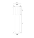 Lampy ogrodowe stojące - Argon NORFOLK 8749 lampa ogrodowa stojąca 1 pł., mała, czarny + transparentny E27 (nie zawiera źródła światła) / 230V al - product 7