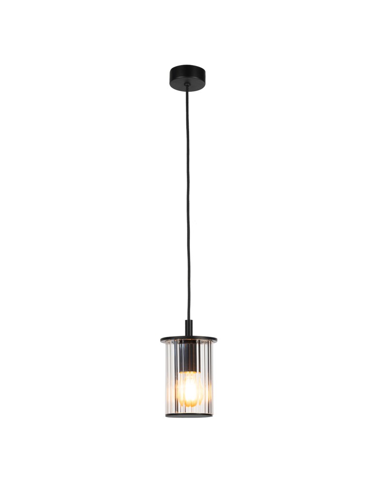 Argon NORFOLK 8751 lampa wisząca ogrodowa 1 pł., czarny + transparentny E27 (nie zawiera źródła światła) / 230V aluminium